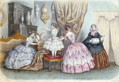 Modeplatte, aus La Mode Illustrée, ca. 1860 von French School
