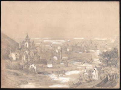 Fécamp, Frankreich (Zeichnung) von French School