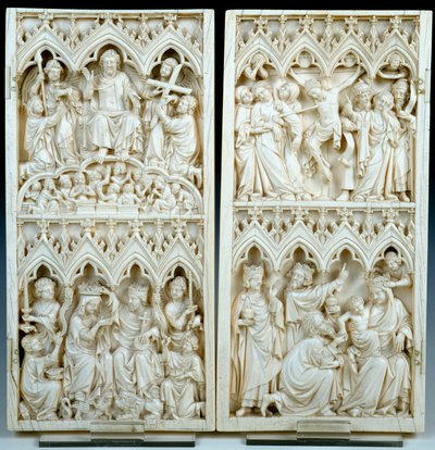 Elfenbein-Diptychon von French School