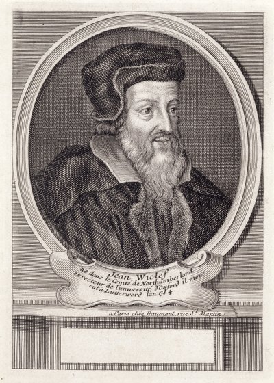 John Wycliffe, graviert von Daumont, Paris von French School