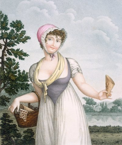 Die Vergnügungshändlerin, graviert von Pomel von French School