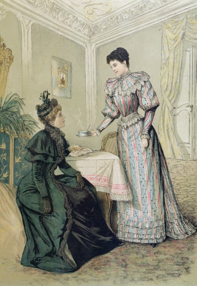 Damen beim Teetrinken, ca. 1890 von French School