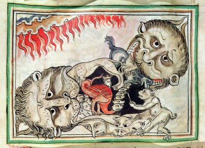 Ms 422 f.95v Hölle von French School