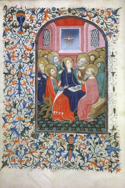 Ms Gen 288 f.23v Pfingsten, um 1460 von French School