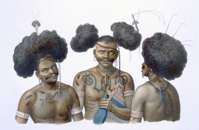 Einheimische von Neuguinea, 1826 von French School