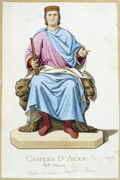 Porträt von Karl von Anjou von French School