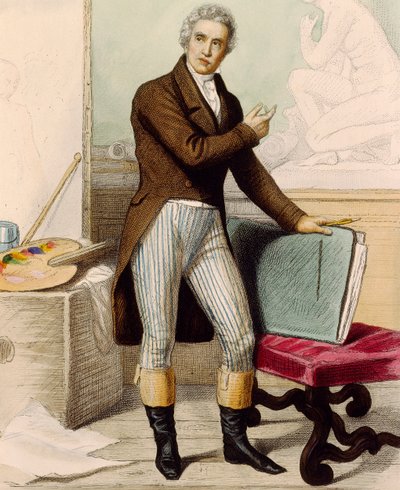 Porträt des Malers Jacques-Louis David von French School