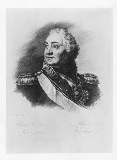 Fürst Michail Illarionowitsch Golenischtschew-Kutusow (Lithografie) von French School