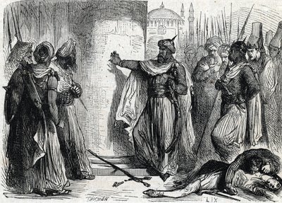 Eroberung von Konstantinopel (Gravur) von French School