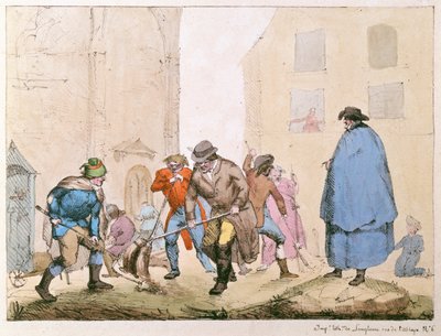 Straßenkehrer in Paris, um 1820 von French School