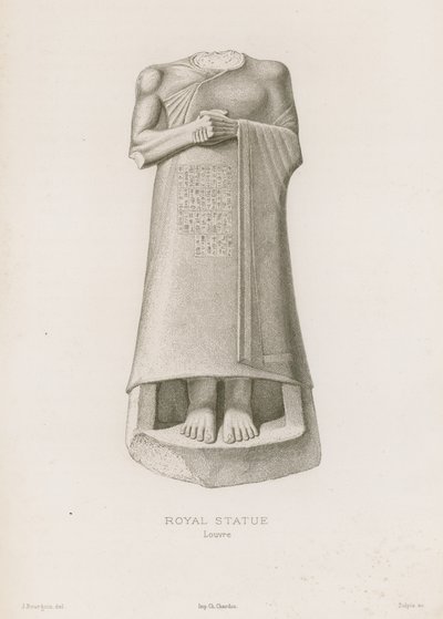 Königliche Statue, Louvre von French School