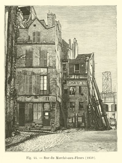 Rue du Marché-aux-Fleurs, 1859 von French School