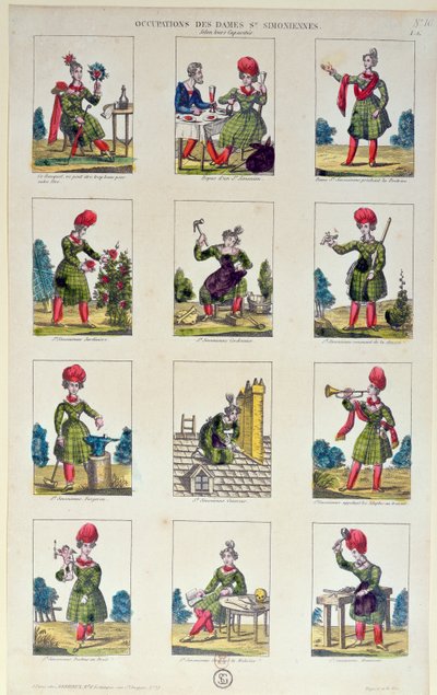Saint-Simonianische Frauen und ihre Tätigkeiten von French School