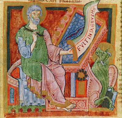 St. Lukas der Evangelist, 1120 von French School