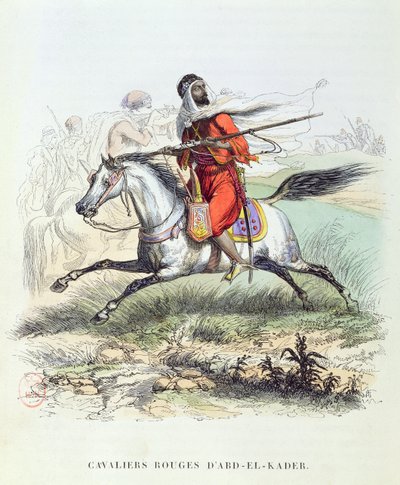 Die Rote Kavallerie von Abd El-Kader, ca. 1840-45 von French School