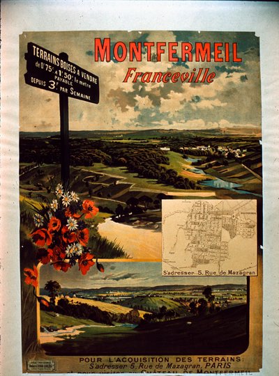 Touristenplakat von Montfermeil von French School
