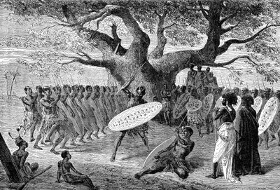 Krieger der Kaffern Zulus, Südafrika von French School