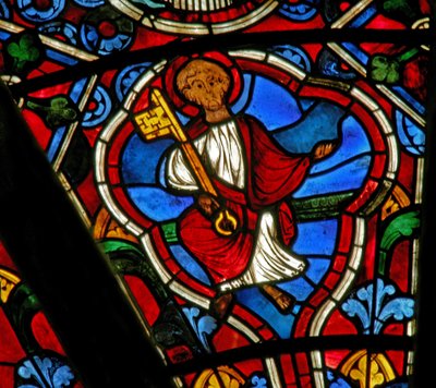 Fenster Ew mit dem heiligen Petrus von French School