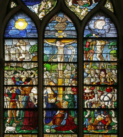 Fenster mit der Kreuzigung von French School