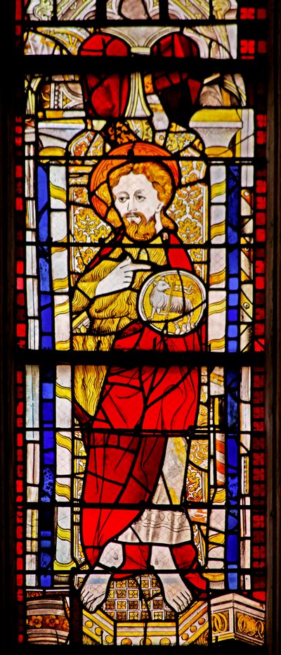 Fenster w14, St. Johannes der Täufer darstellend von French School