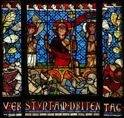 Fenster w14, die Auferstehung darstellend von French School