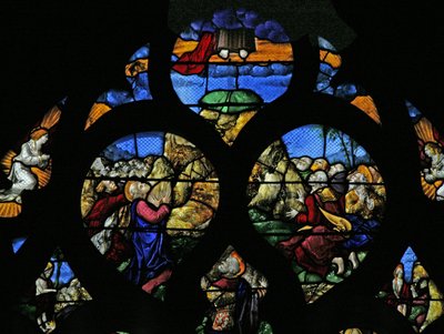 Fenster w17, die Himmelfahrt darstellend von French School