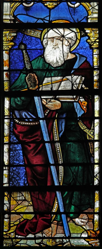 Fenster w1 zeigt St. Paulus von French School