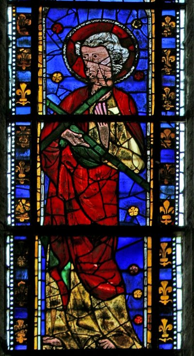 Fenster w202 mit dem Heiligen Andreas von French School