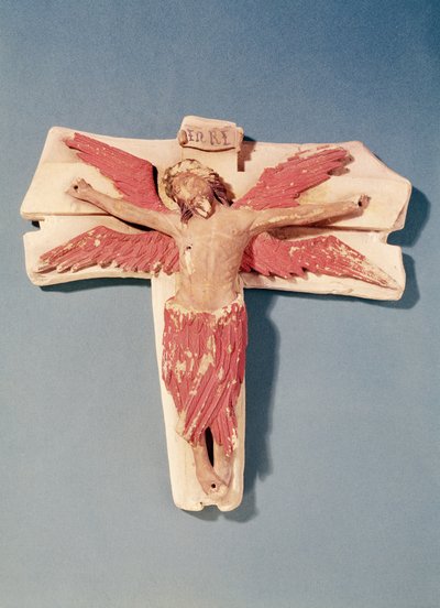 Geflügelter Christus am Kreuz von French School