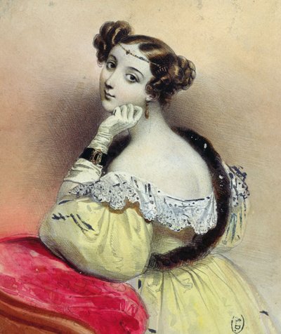 Frau mit Diadem, ca. 1835 von French School