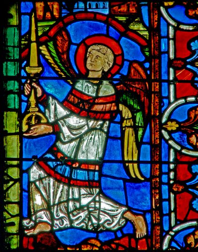Engel mit Kerze von French School