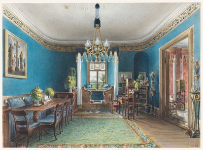 Das Blaue Zimmer, Schloss Fischbach von Friedrich Wilhelm Klose