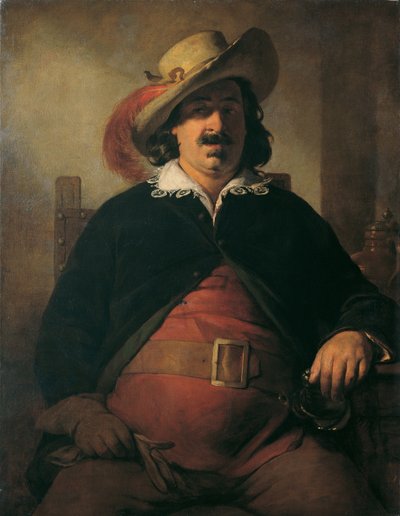 Der Landschaftsmaler Ignaz Raffalt als Falstaff von Friedrich von Amerling