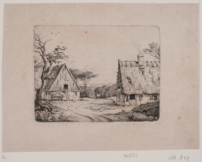 Landschaft mit zwei Bauernhäusern von Frits Grove