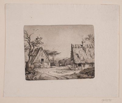 Landschaft mit zwei Bauernhäusern von Frits Grove