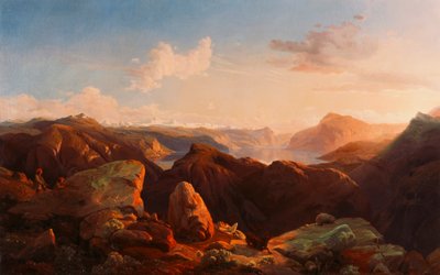 Gebirgslandschaft von Fritz (Friedrich) Bamberger
