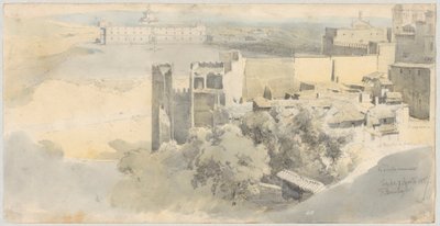 Toledo mit Blick auf den Alcazar von Fritz (Friedrich) Bamberger