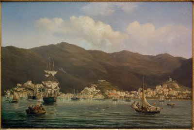 Blick auf den Hafen von Saint Thomas von Fritz Melbye