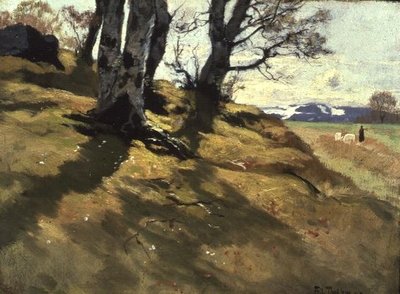 Landschaft bei Stord, Norwegen von Fritz Thaulow