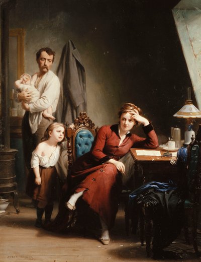 Die Dichterin, 1880 von Fritz Zuber Buhler