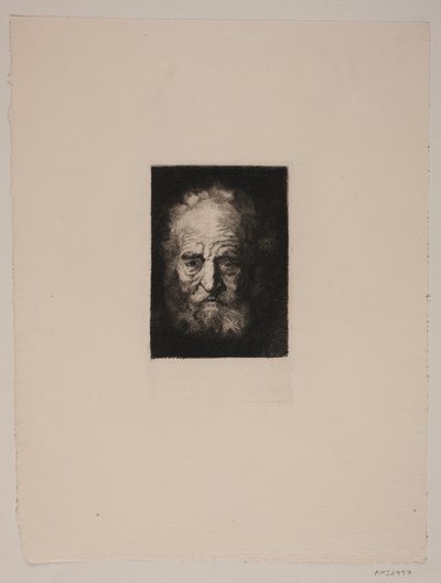 Altes Gesicht. Studie nach Rembrandt von G.V. Blom
