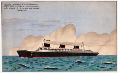 Der Liner Normandie. ca. 1935 von G. Dufresse