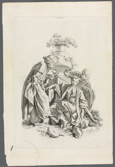 Die Sinne: Tastsinn (nach Boucher) von Gabriel Huquier