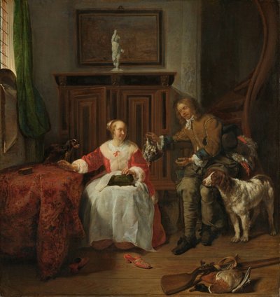 Das Geschenk des Jägers von Gabriel Metsu
