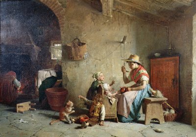 Baby füttern von Gaetano Chierici
