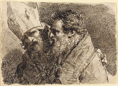 Köpfe von zwei Bischöfen von Gaetano Gandolfi