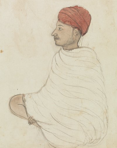 Mann mit rotem Turban von Gangaram Chintaman Tambat