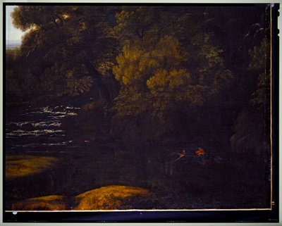 Italienische Landschaft, Detail, undatiert von Gaspard Poussin Dughet