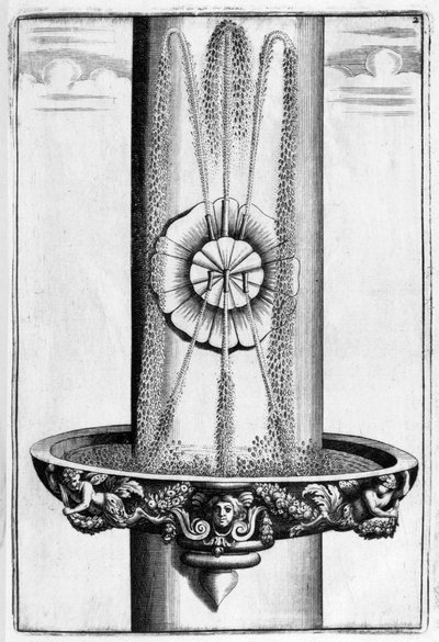 Ornamentaler Brunnenentwurf, 1664 von Georg Andreas Bockler