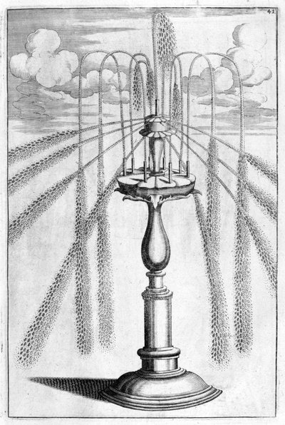 Ornamentaler Brunnenentwurf von Georg Andreas Bockler